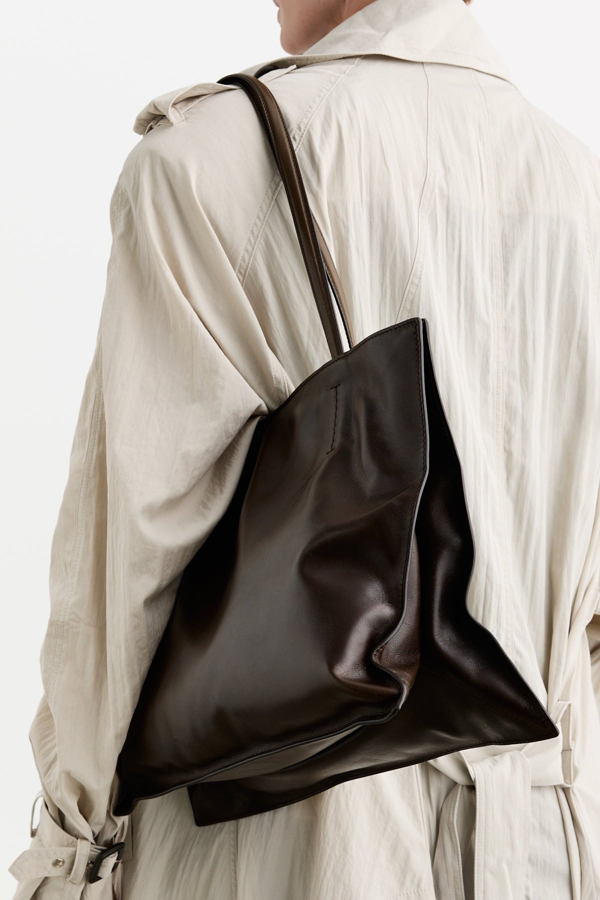 Yumi Sling Umber, worn by a model