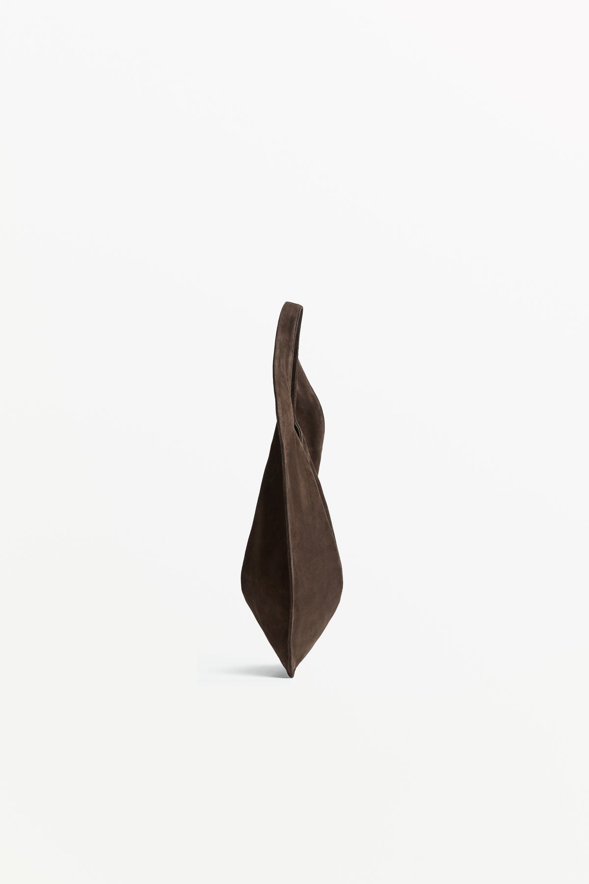 Market Tote Suede Cacao, profile view