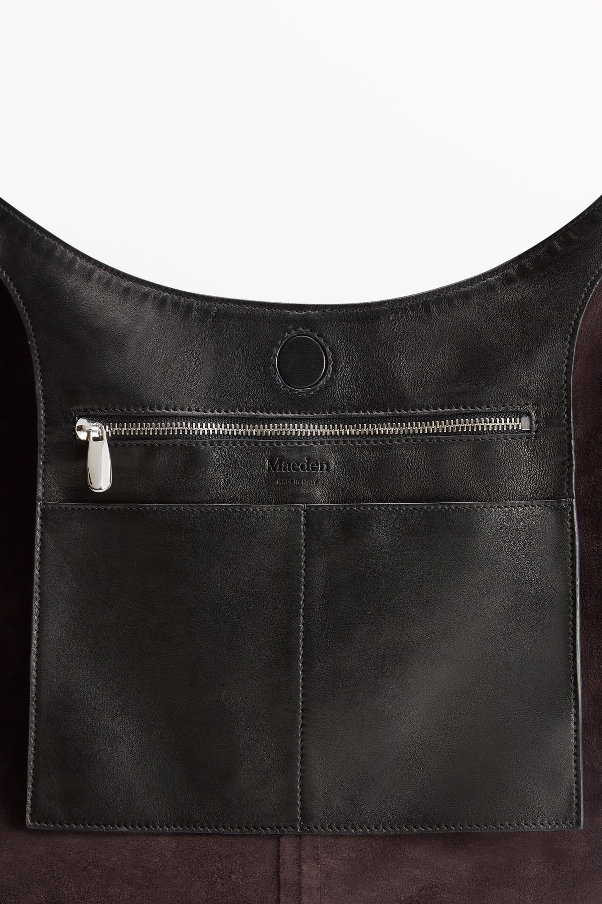 Market Tote Suede Grape, interior view