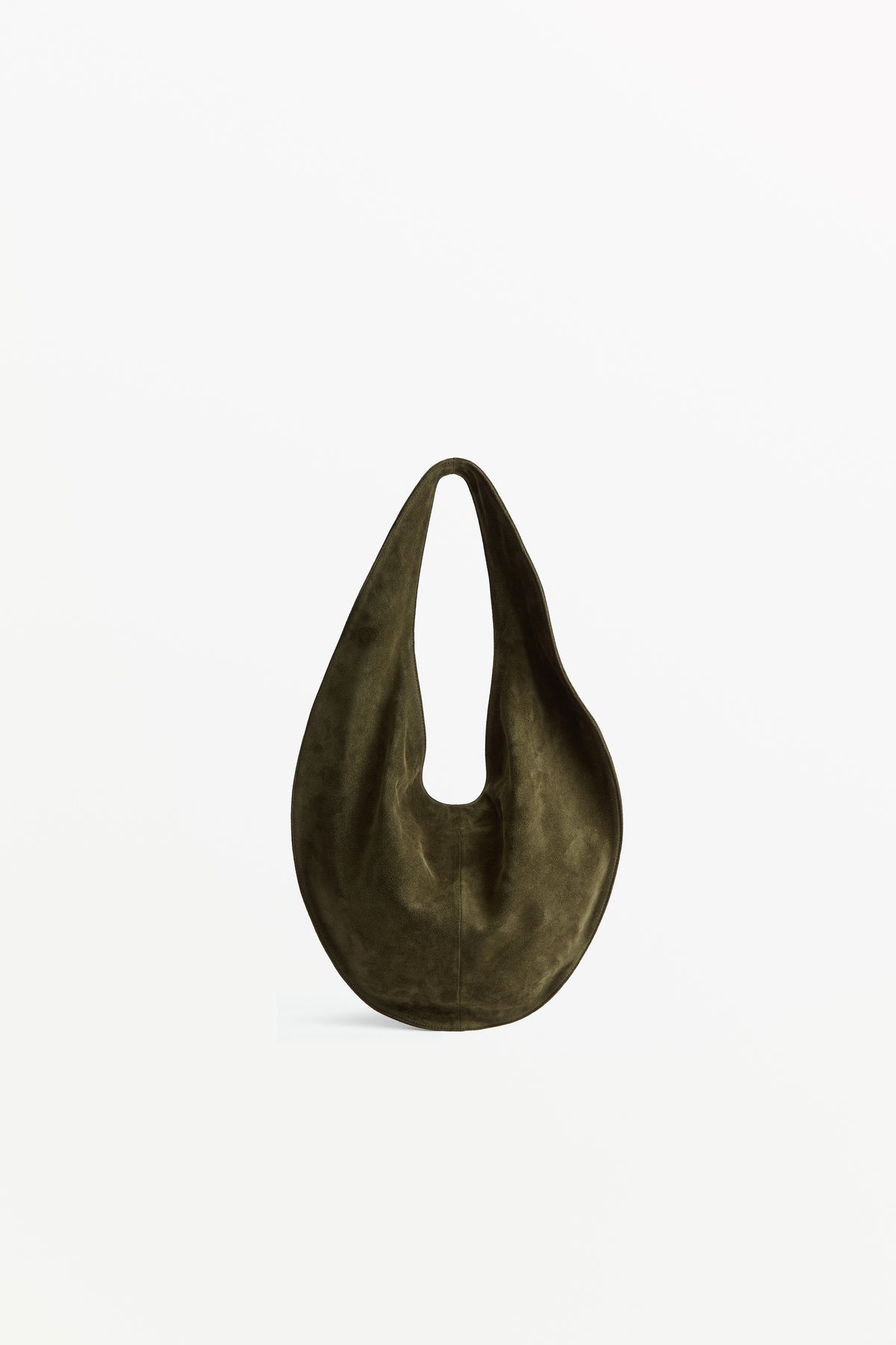 Market Tote Suede Kelp, front view