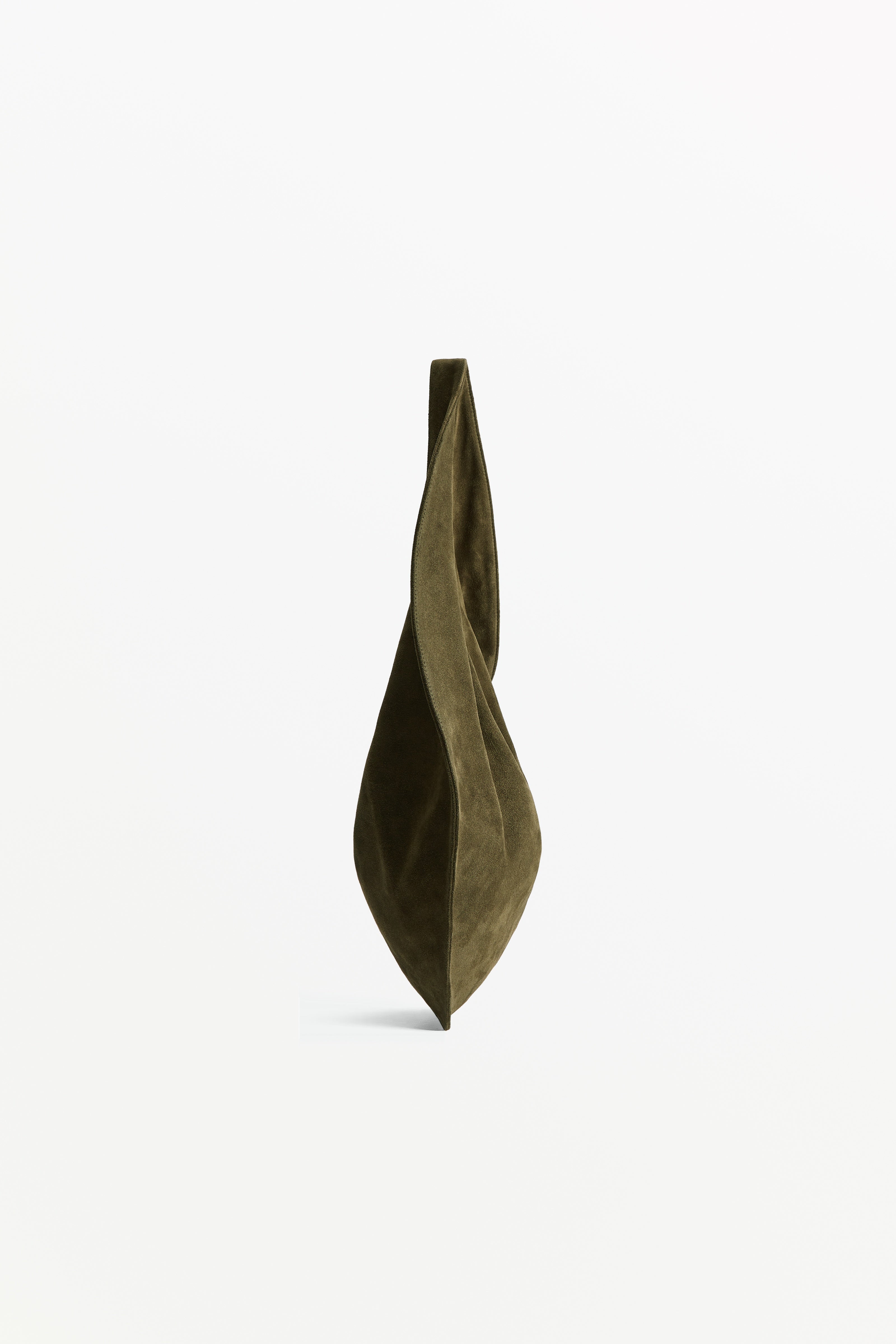 Market Tote Suede Kelp, profile view