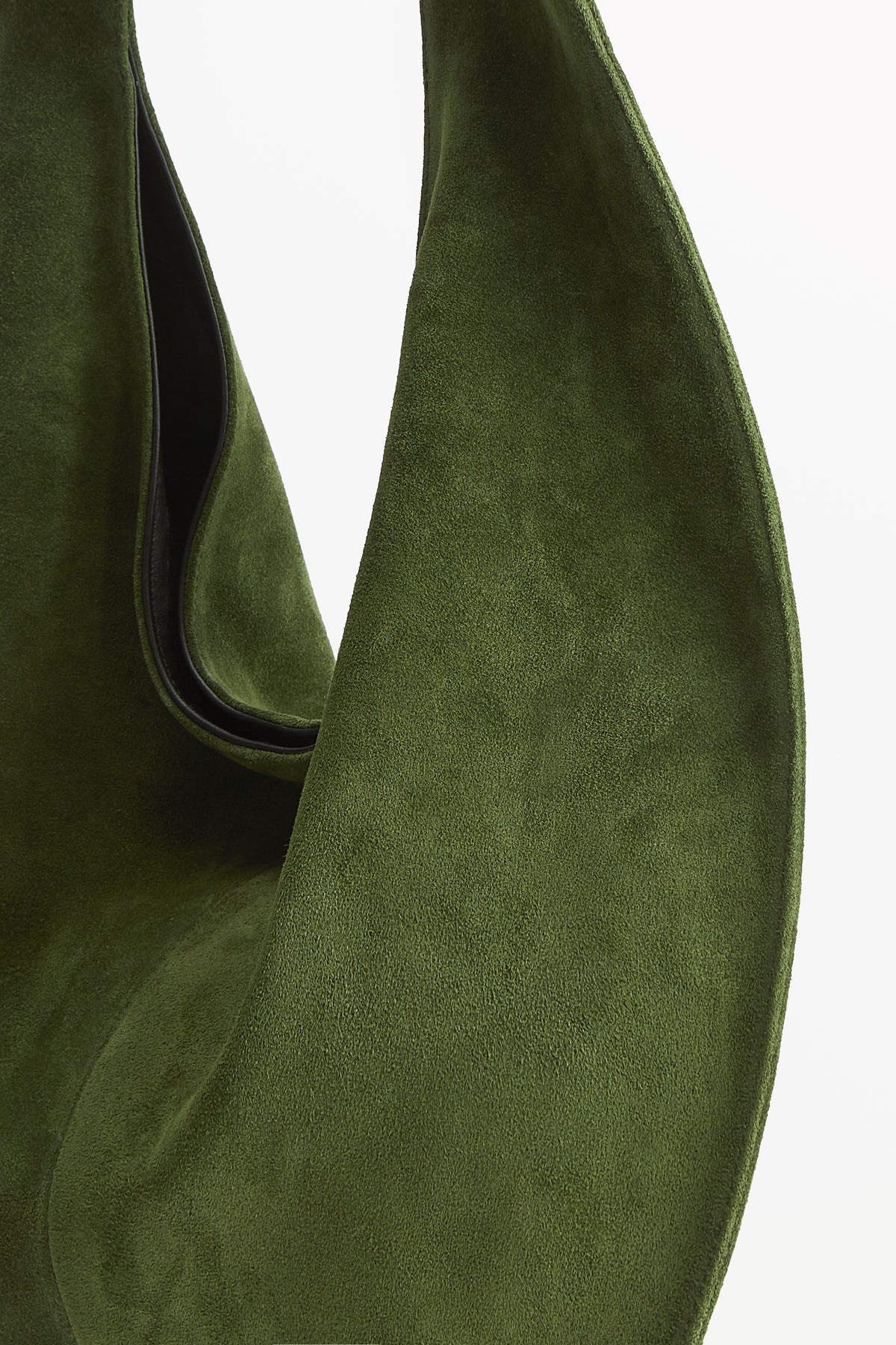 Market Tote Suede Matcha, material detail