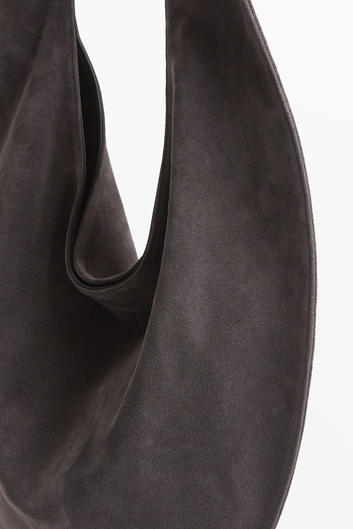 Market Tote Suede Slate, material detail