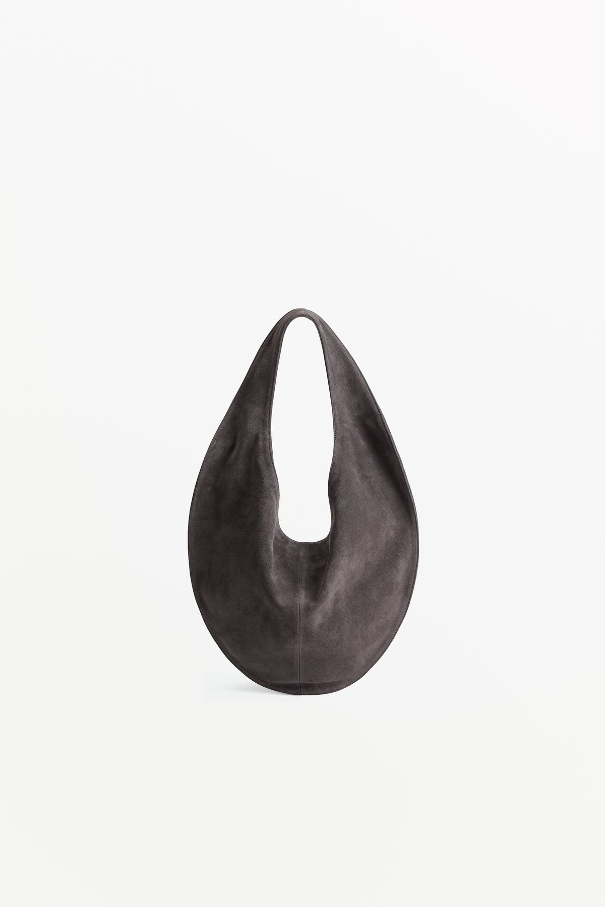 Market Tote Suede Slate, front view
