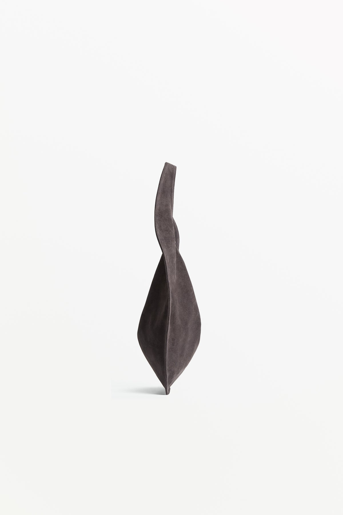 Market Tote Suede Slate, profile view