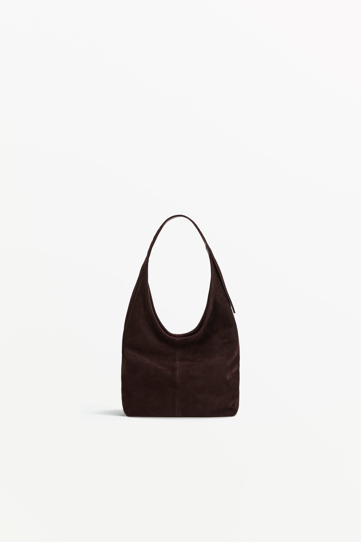 Monday Suede Maroon, worn on the shoulder