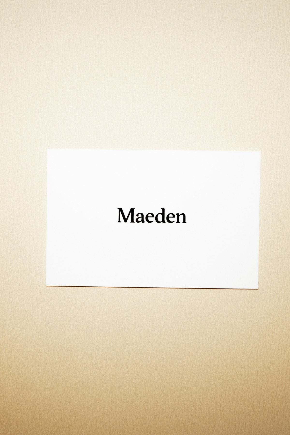 Maeden card